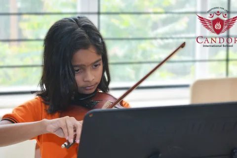 Students performing during Club hours