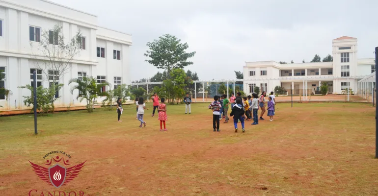 Our Grade 3 students played for the first time, a friendly game of dodge-ball @ Candor