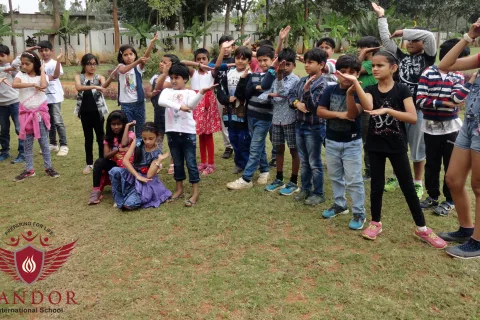 The little ones were so smart in creating human lines and angles