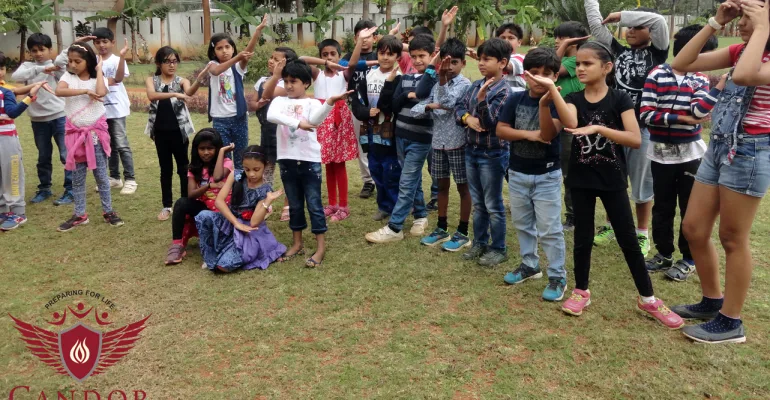 The little ones were so smart in creating human lines and angles