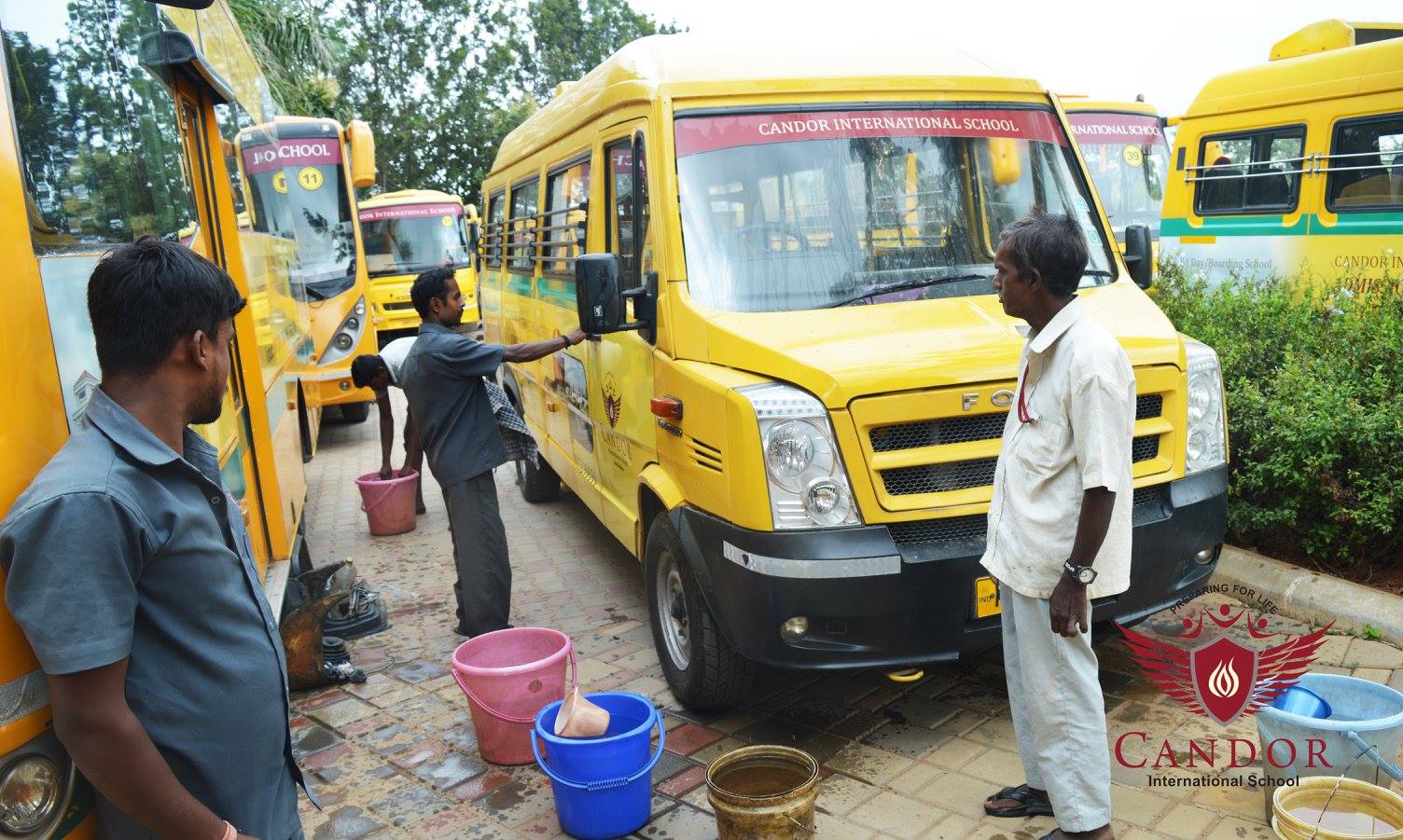 Prepping of our Candor Buses! Candor International School