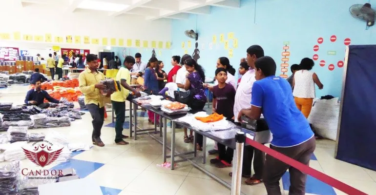 Distribution of Uniforms and Textbooks @ Candor!!