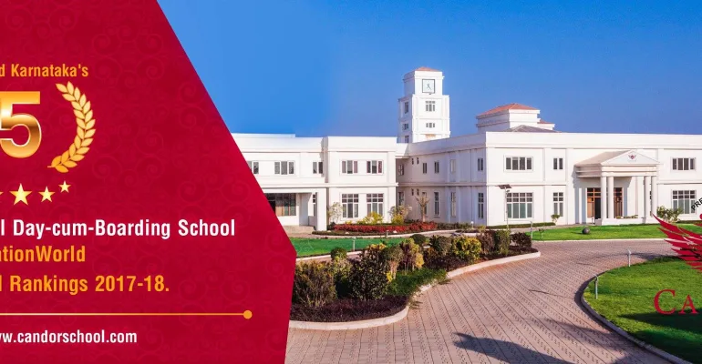 Candor International School is ranked Karnataka's No. 5 International Day-cum-Boarding School in the Education World India School Rankings 2017-18