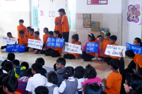 Grade 4 students presented a creative skit!!!