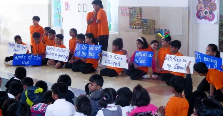 Grade 4 students presented a creative skit!!!