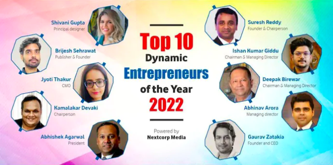 India Today Top 10 Dynamic Entrepreneurs of 2022