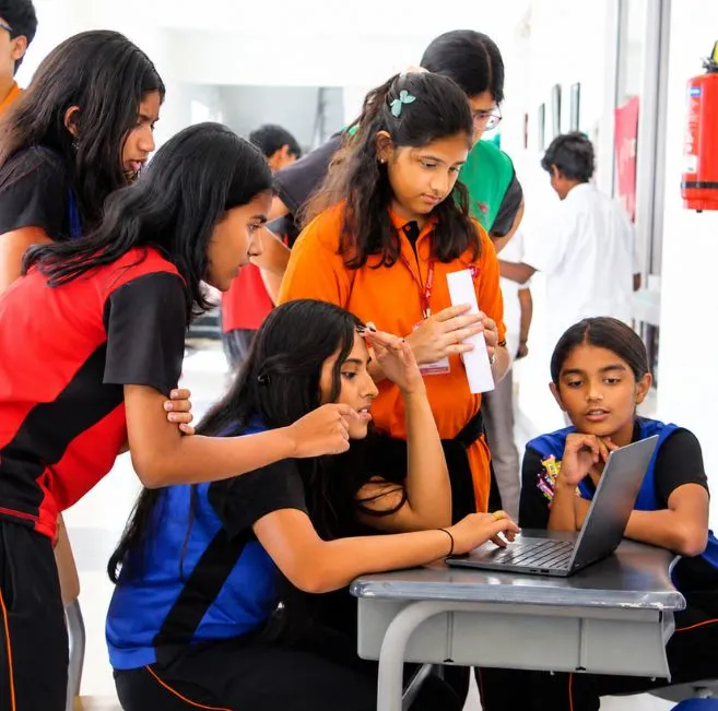 Students learning together
