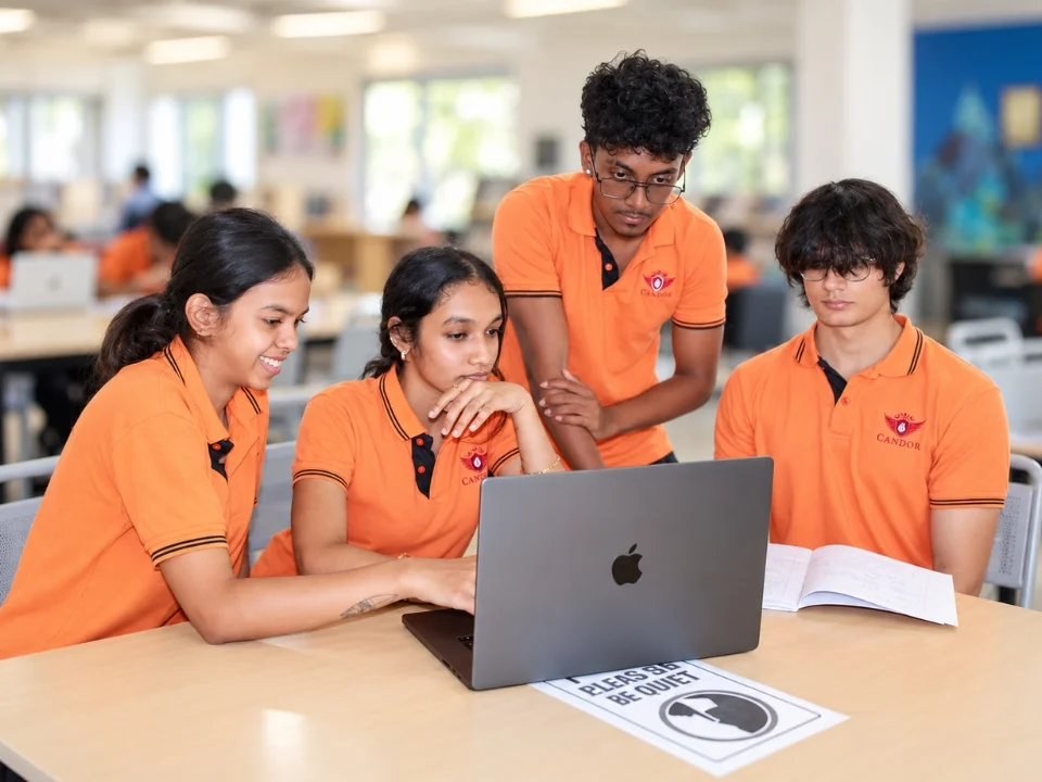 Cambridge Advanced students learning together